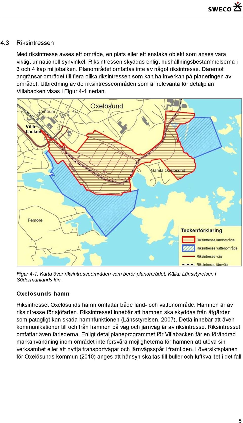 Däremot angränsar området till flera olika riksintressen som kan ha inverkan på planeringen av området.