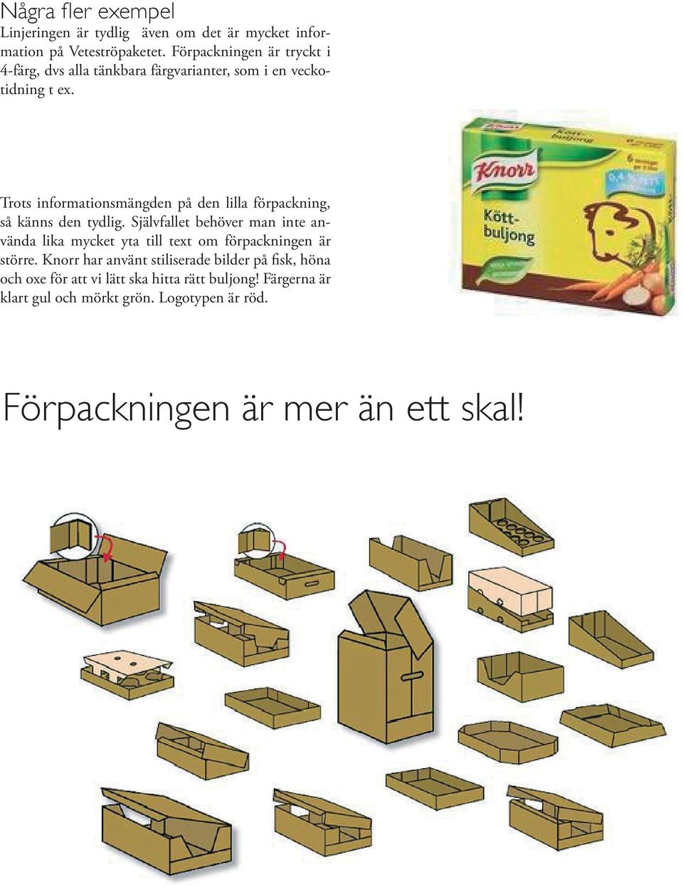 Trots informationsmängden på den lilla förpackning, så känns den tydlig.