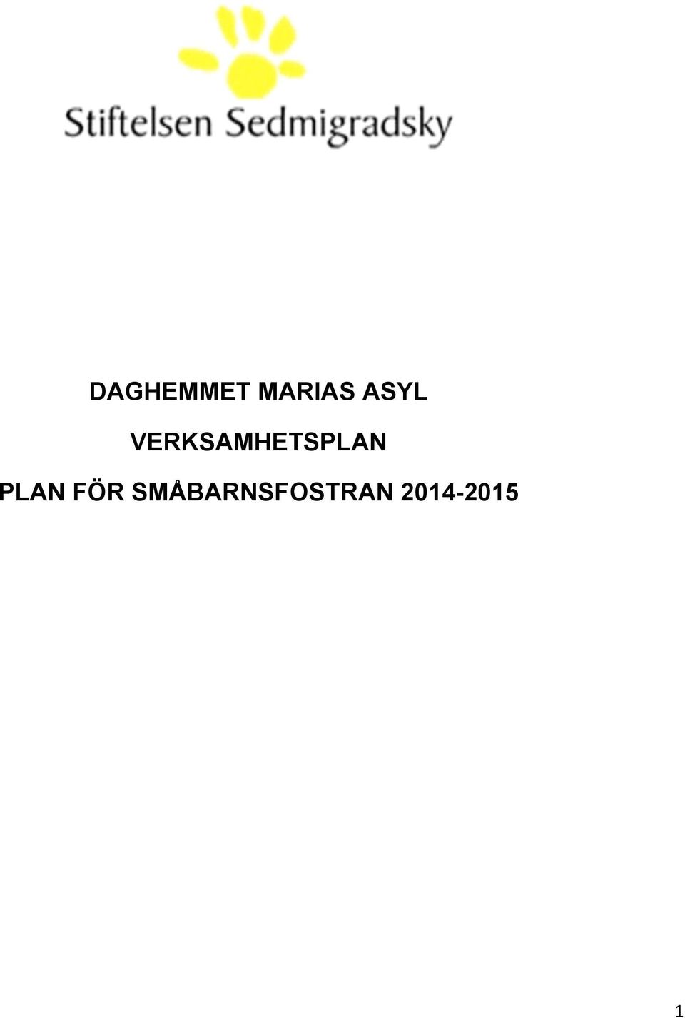 VERKSAMHETSPLAN