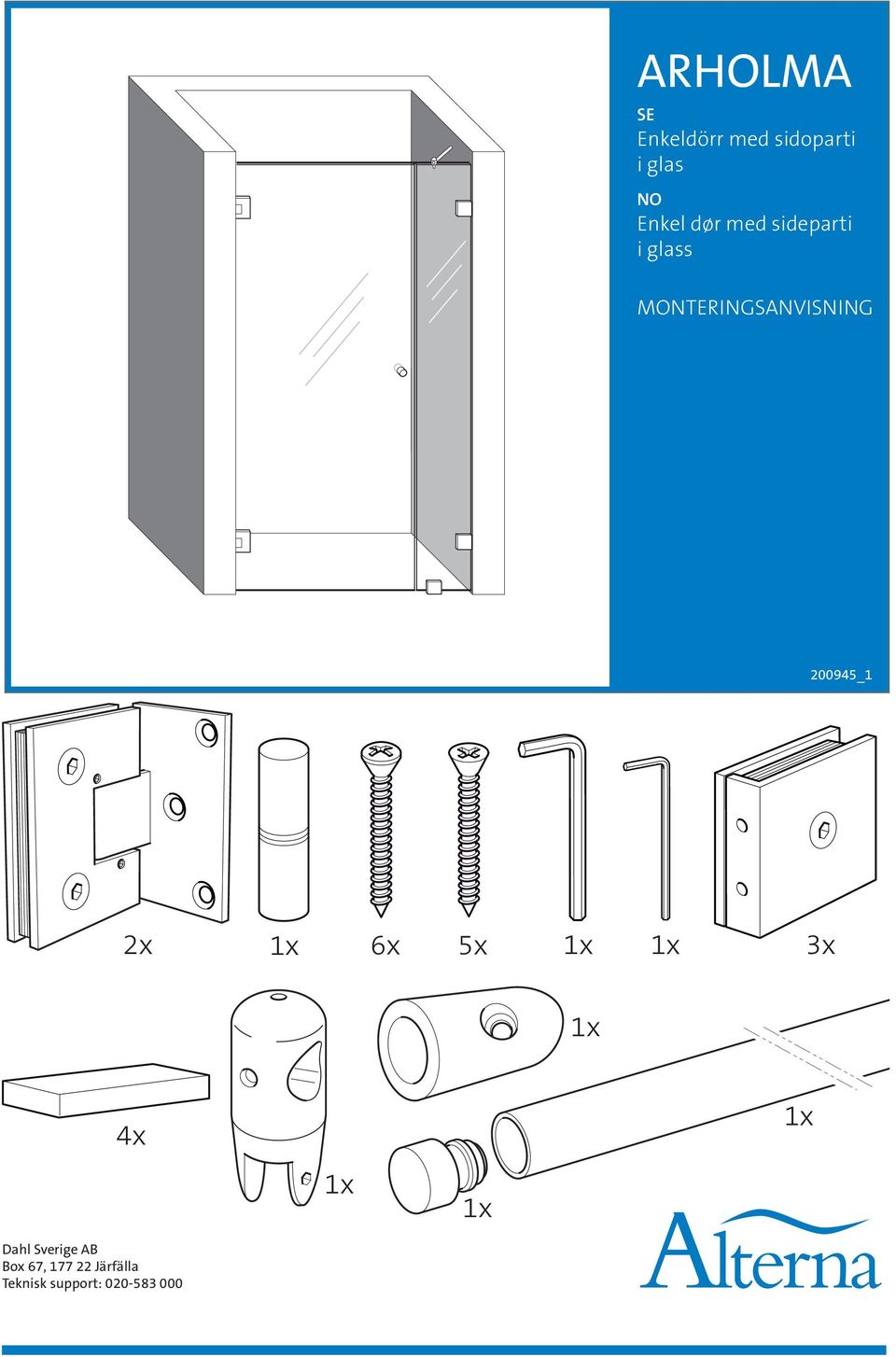 200945_1 2x 6x 5x 3x 4x Dahl Sverige AB Box