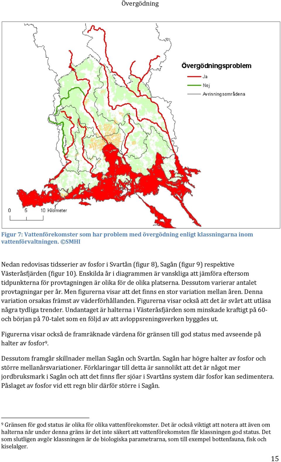 Enskilda år i diagrammen är vanskliga att jämföra eftersom tidpunkterna för provtagningen är olika för de olika platserna. Dessutom varierar antalet provtagningar per år.