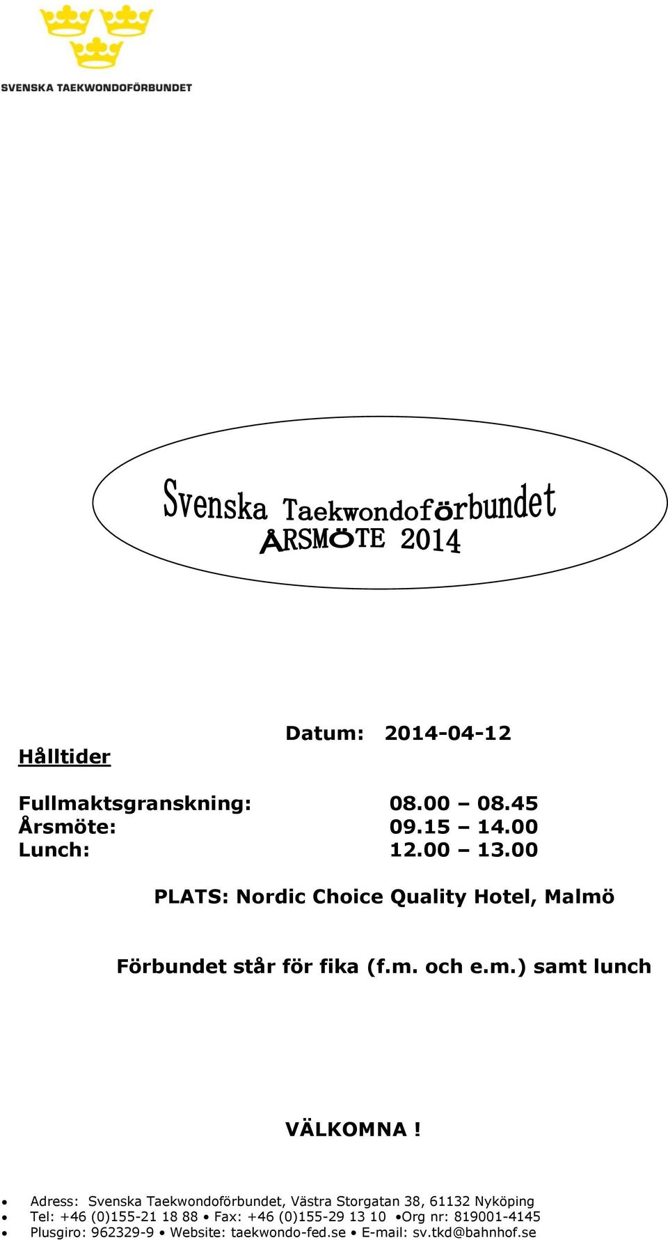 00 PLATS: Nordic Choice Quality Hotel, Malmö