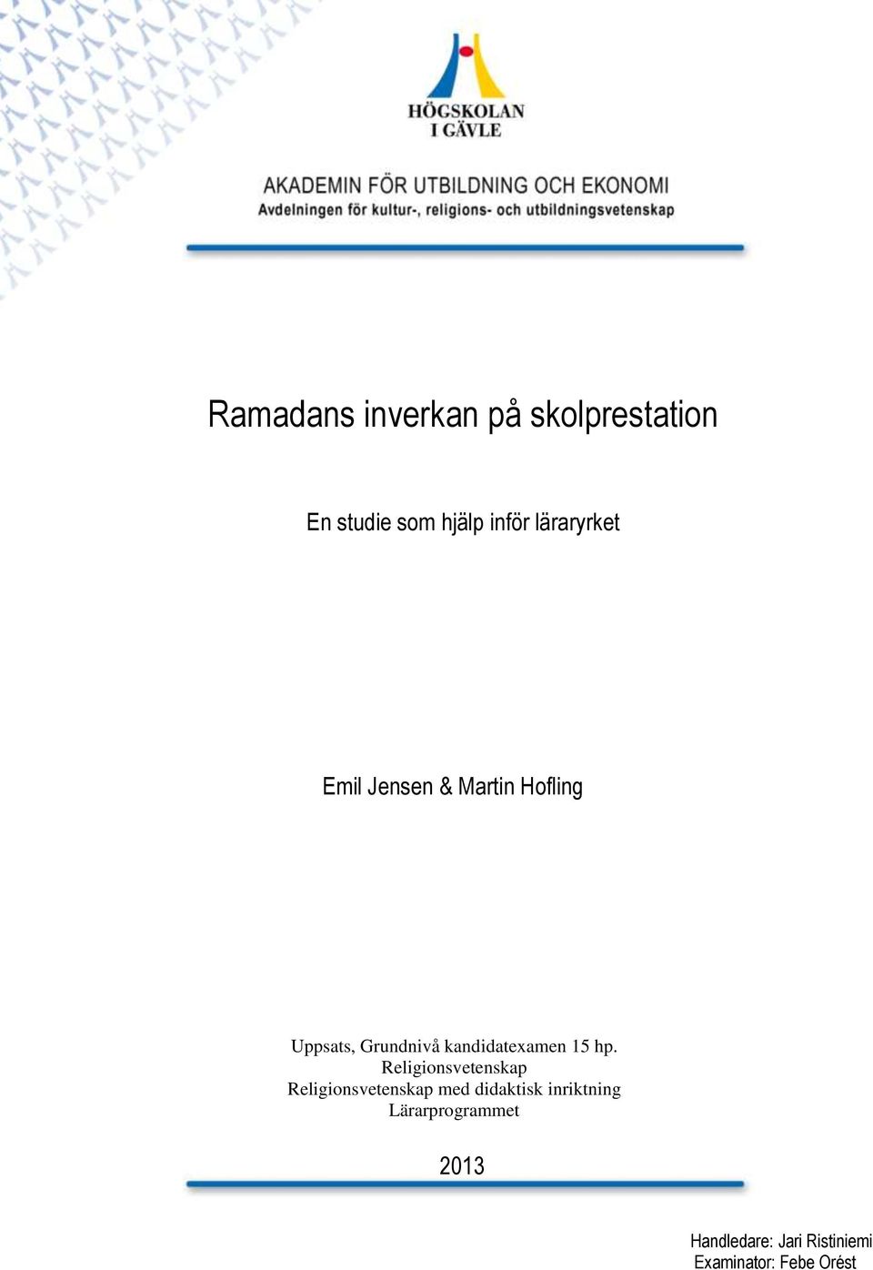 kandidatexamen 15 hp.