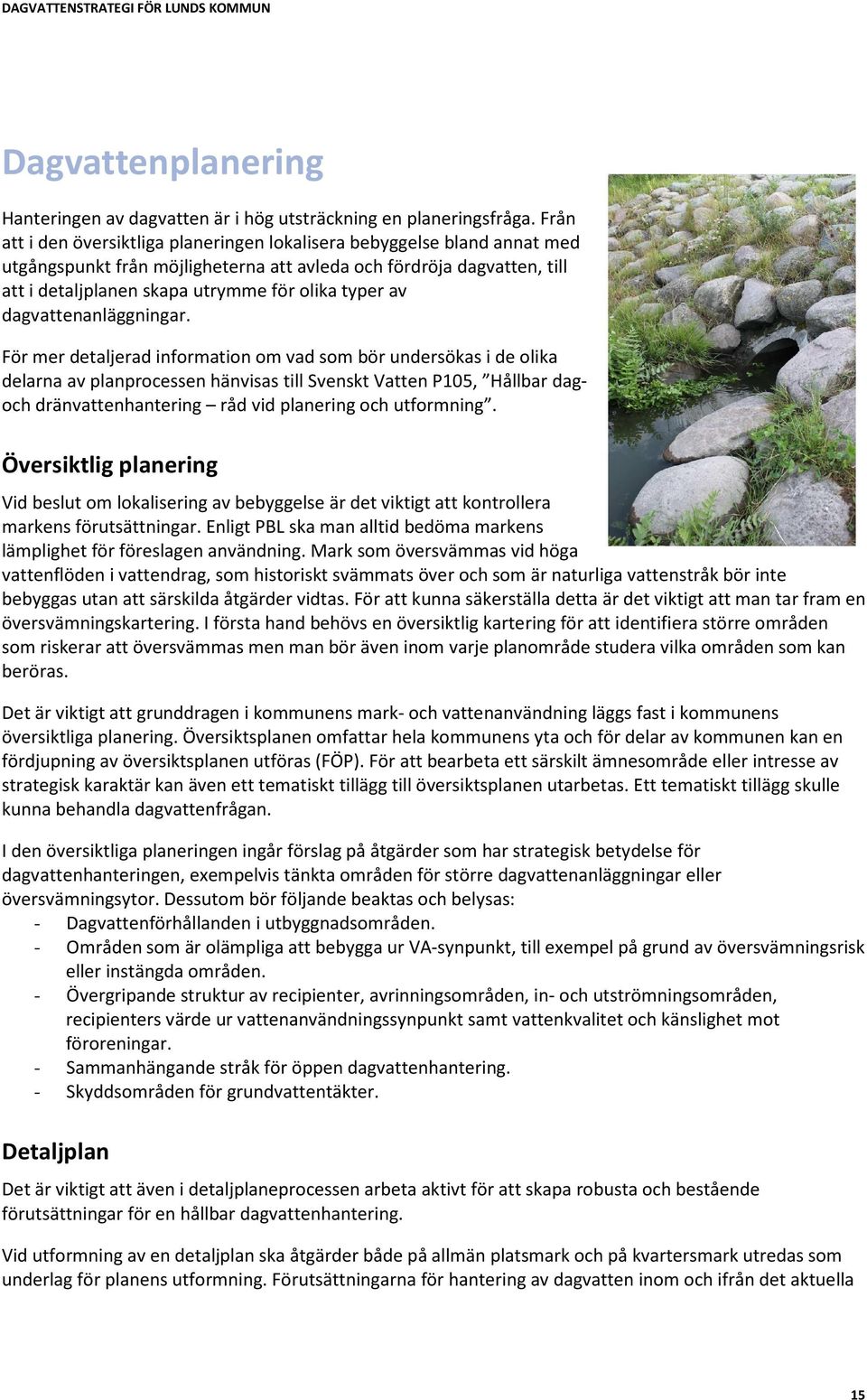 av dagvattenanläggningar.