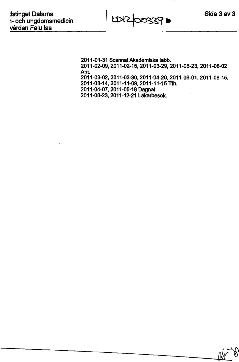 2011-06-23, 2011-08-02 Ant. 2011-03-02.2011-03-30,2011-04-20, 2011-06-01.