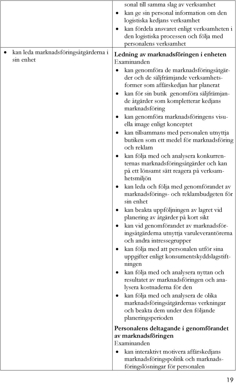 planerat kan för sin butik genomföra säljfrämjande åtgärder som kompletterar kedjans marknadsföring kan genomföra marknadsföringens visuella image enligt konceptet kan tillsammans med personalen
