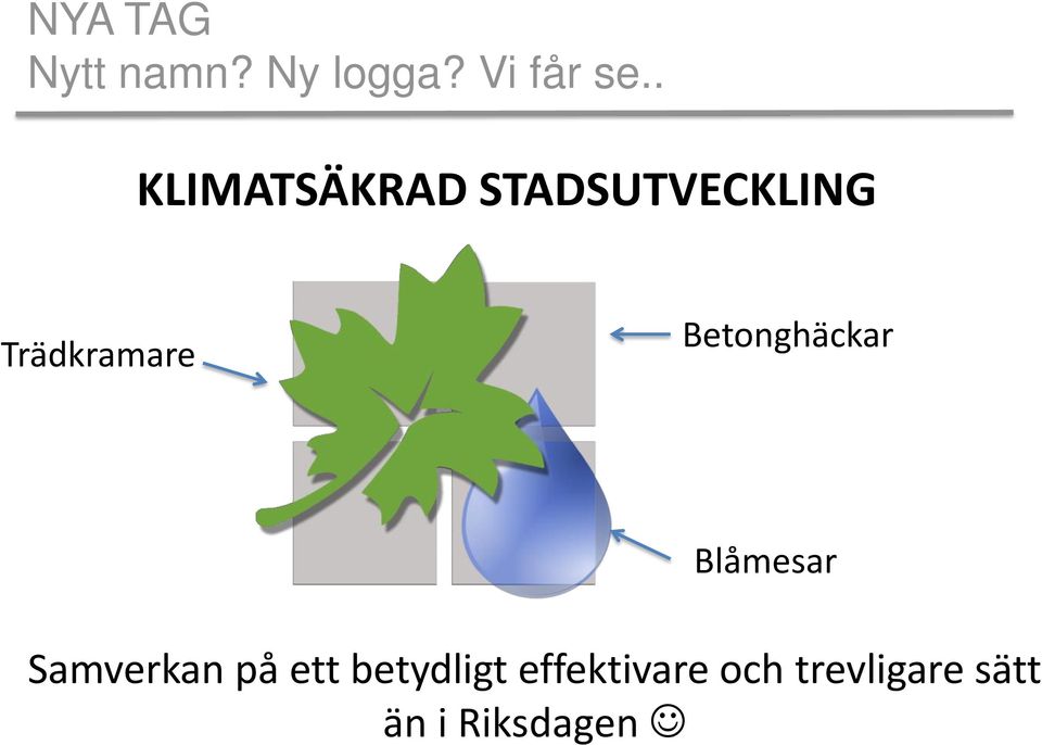 Betonghäckar Blåmesar Samverkan på ett