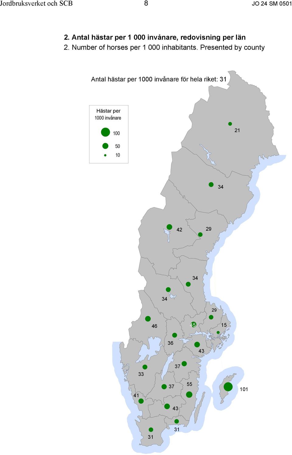 Number of horses per 1 000 inhabitants.