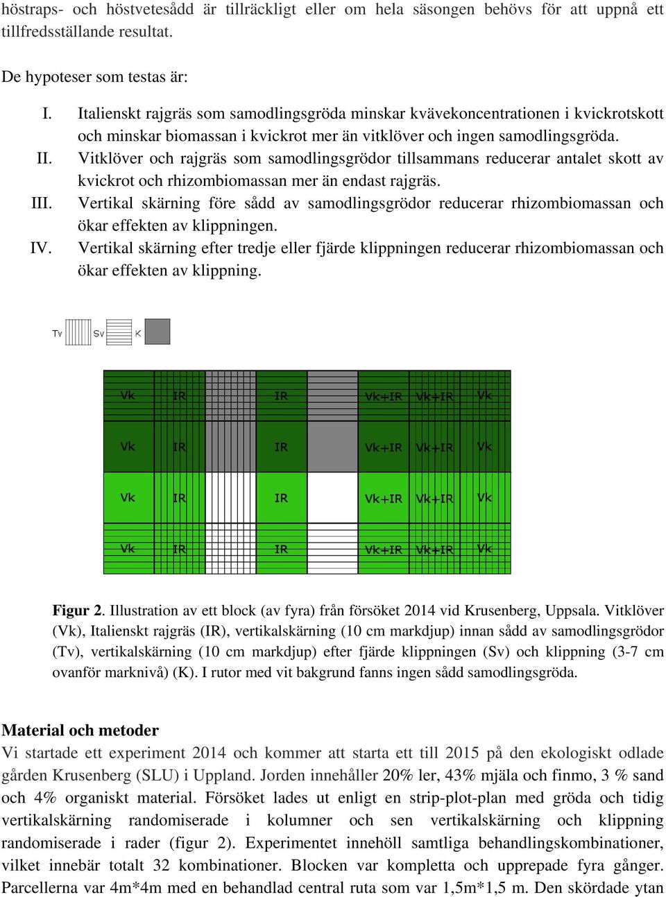 Vitklöver och rajgräs som samodlingsgrödor tillsammans reducerar antalet skott av kvickrot och rhizombiomassan mer än endast rajgräs. III.