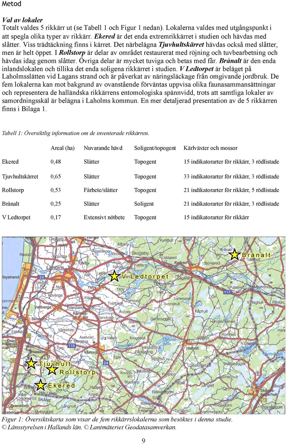 I Rollstorp är delar av området restaurerat med röjning och tuvbearbetning och hävdas idag genom slåtter. Övriga delar är mycket tuviga och betas med får.