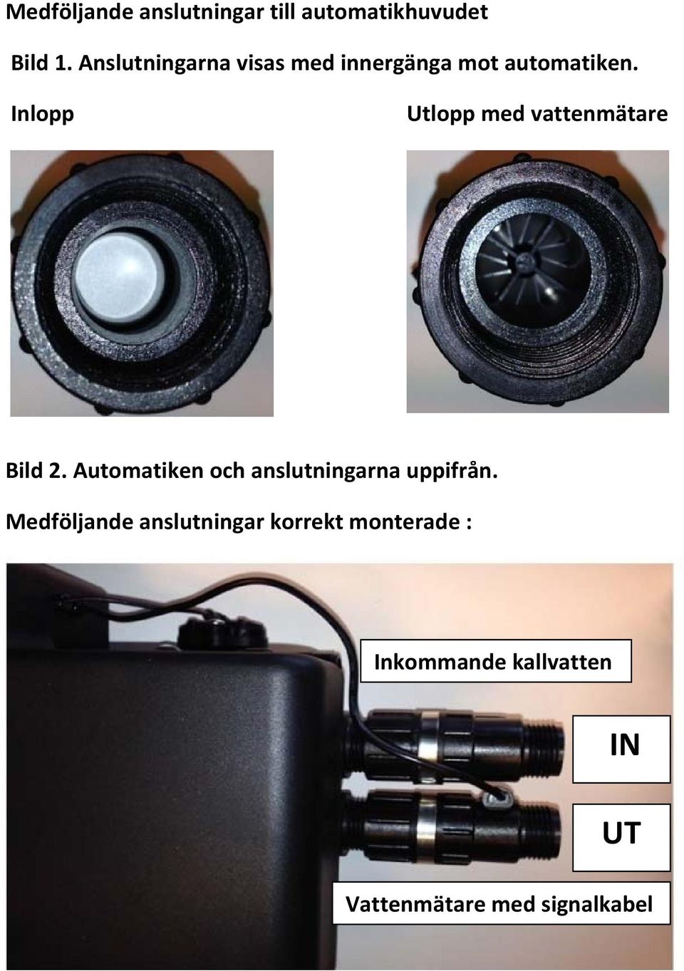 Inlopp Utlopp med vattenmätare Bild 2.