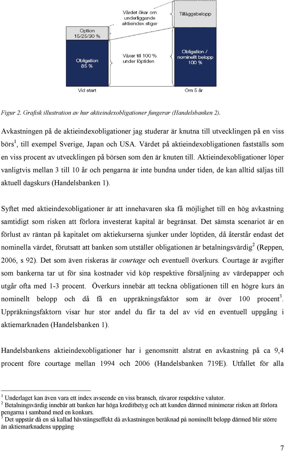 Värdet på aktieindexobligationen fastställs som en viss procent av utvecklingen på börsen som den är knuten till.