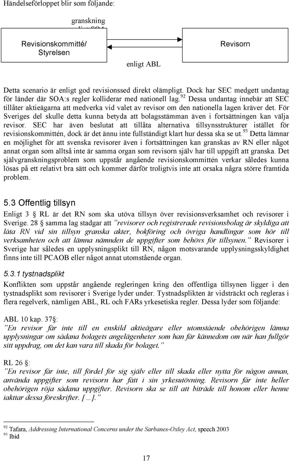 92 Dessa undantag innebär att SEC tillåter aktieägarna att medverka vid valet av revisor om den nationella lagen kräver det.