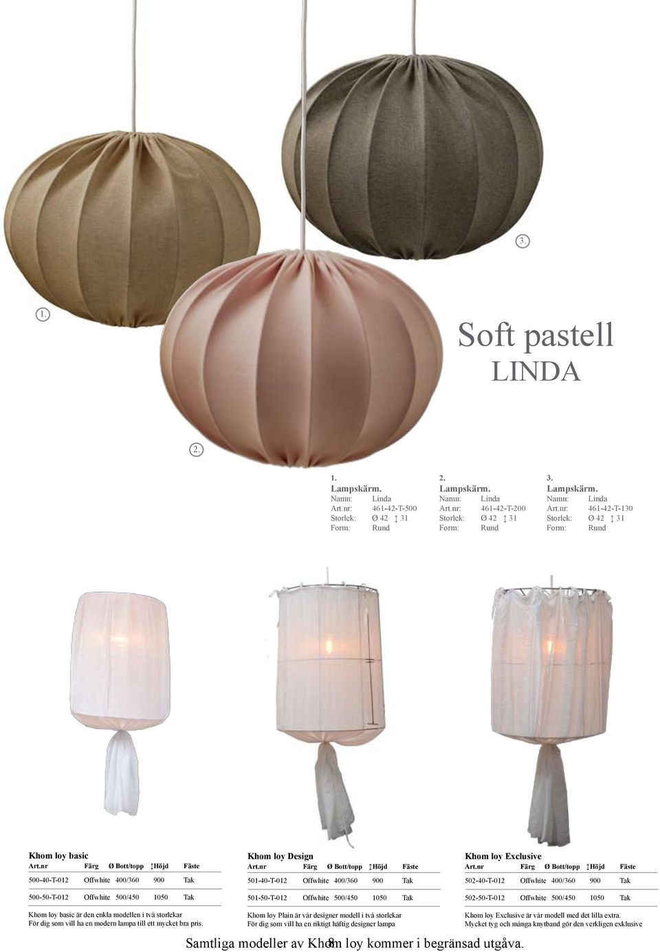 nr: 461-42-T-200 Storlek: Ø 42 31 3. Namn: Linda Art.