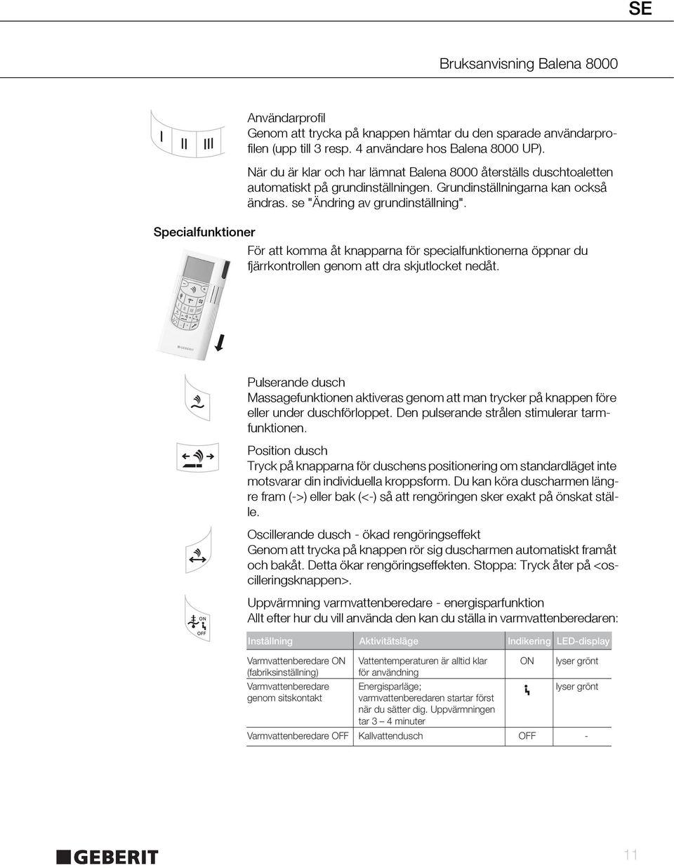 Specialfunktioner För att komma åt knapparna för specialfunktionerna öppnar du fjärrkontrollen genom att dra skjutlocket nedåt.