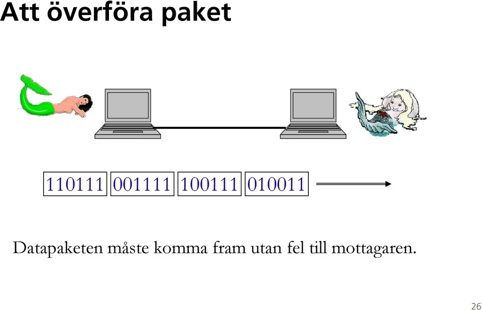 Datapaketen måste komma