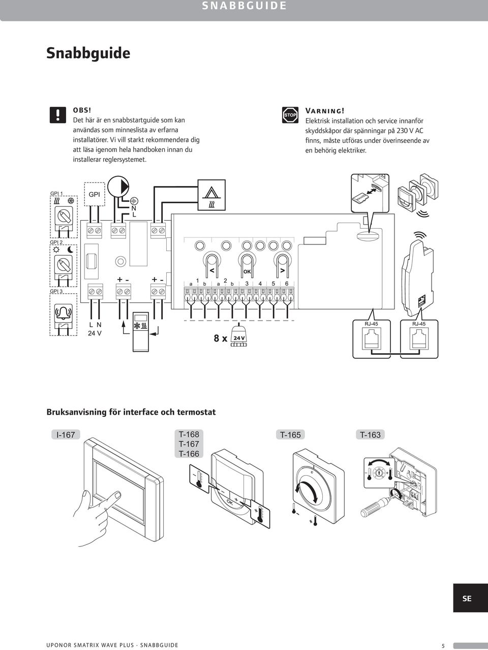 Elektrisk installation och service innanför skyddskåpor där spänningar på 230 V AC finns, måste utföras under överinseende av