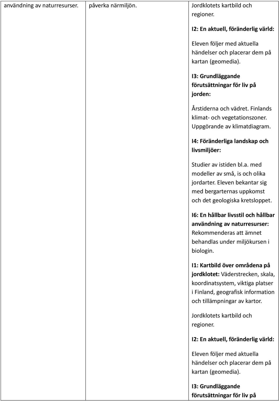 Eleven bekantar sig med bergarternas uppkomst och det geologiska kretsloppet. Rekommenderas att ämnet behandlas under miljökursen i biologin.