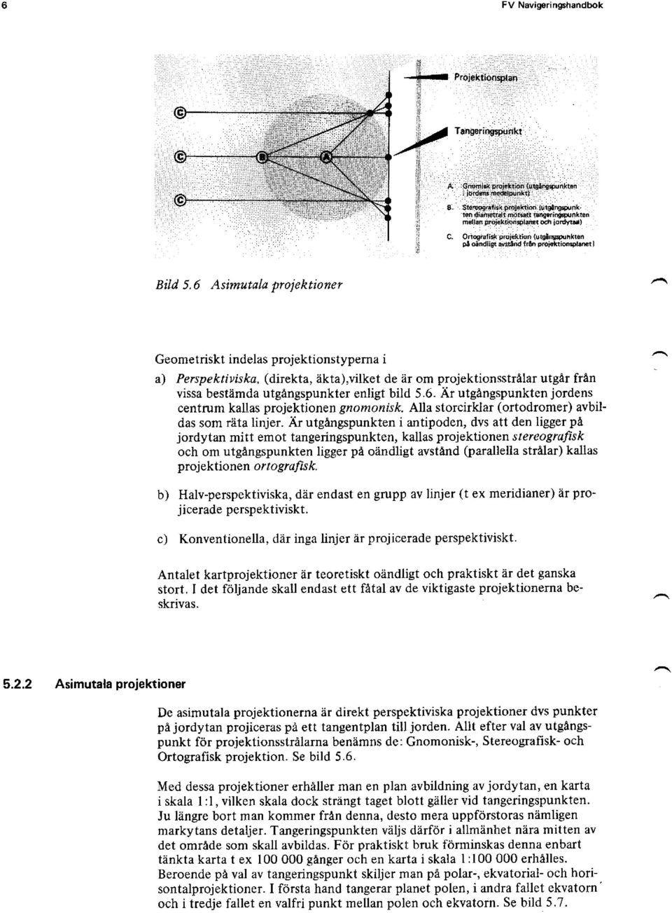 Alla storcirklar (ortodromer) avbildas som räta linjer.