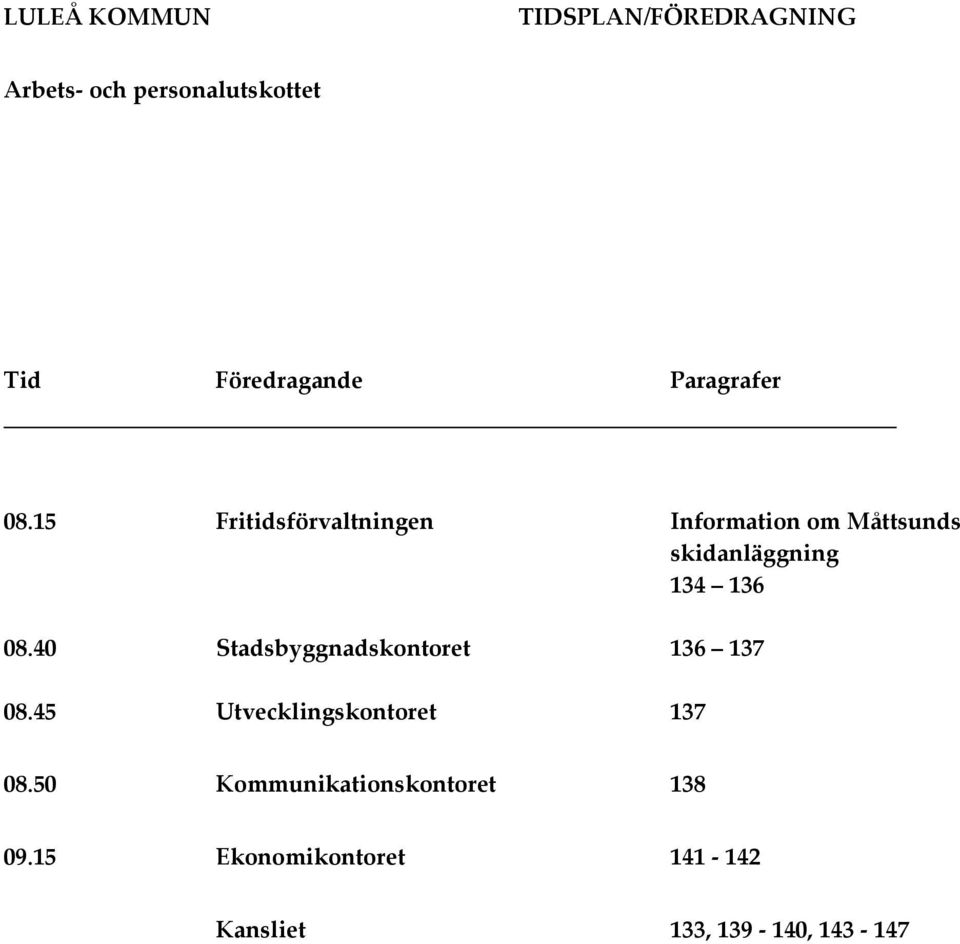 15 Fritidsförvaltningen Information om Måttsunds skidanläggning 134 136 08.