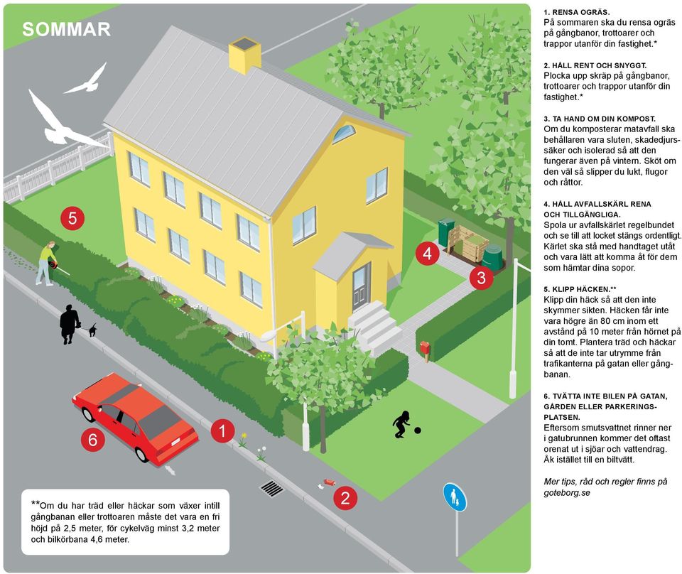 Om du komposterar matavfall ska behållaren vara sluten, skadedjurssäker och isolerad så att den fungerar även på vintern. Sköt om den väl så slipper du lukt, flugor och råttor. 4 4.