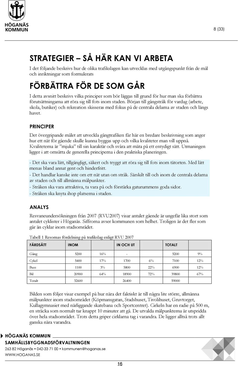 Början till gångstråk för vardag (arbete, skola, butiker) och rekreation skisseras med fokus på de centrala delarna av staden och längs havet.