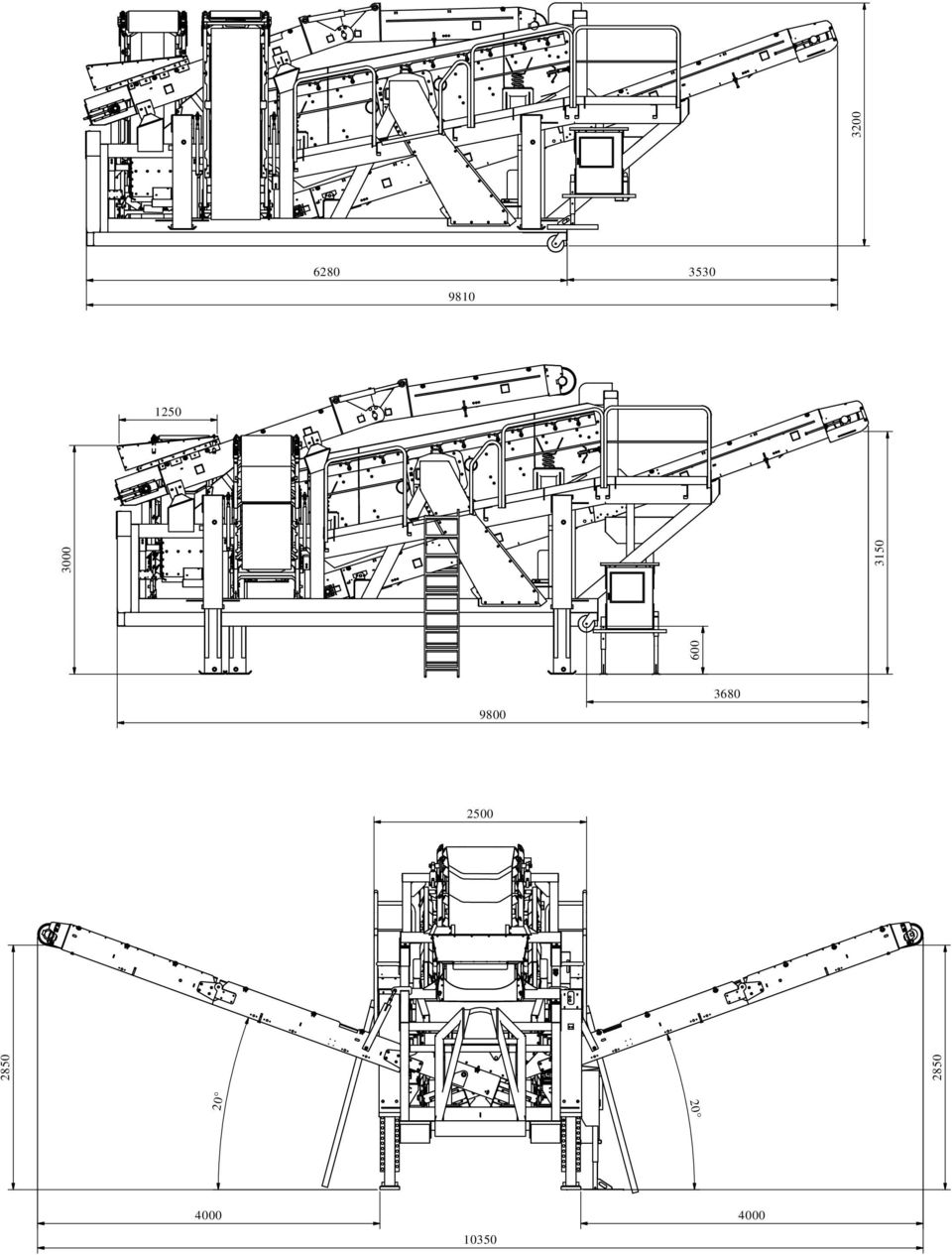 Article no. 7707 Title Sv 90 T Mass (kg) 0 Date 0-0-0 File name Ritning A.dwg Draw. no. Scale A Sheet / A C 680 B 9800 D 500 D Generella toleranser ISO 768-m maskin mekano Designer Checked Drawn by View Approved Rev.