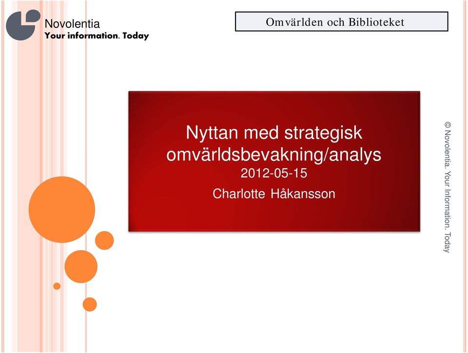 strategisk omvärldsbevakning/analys