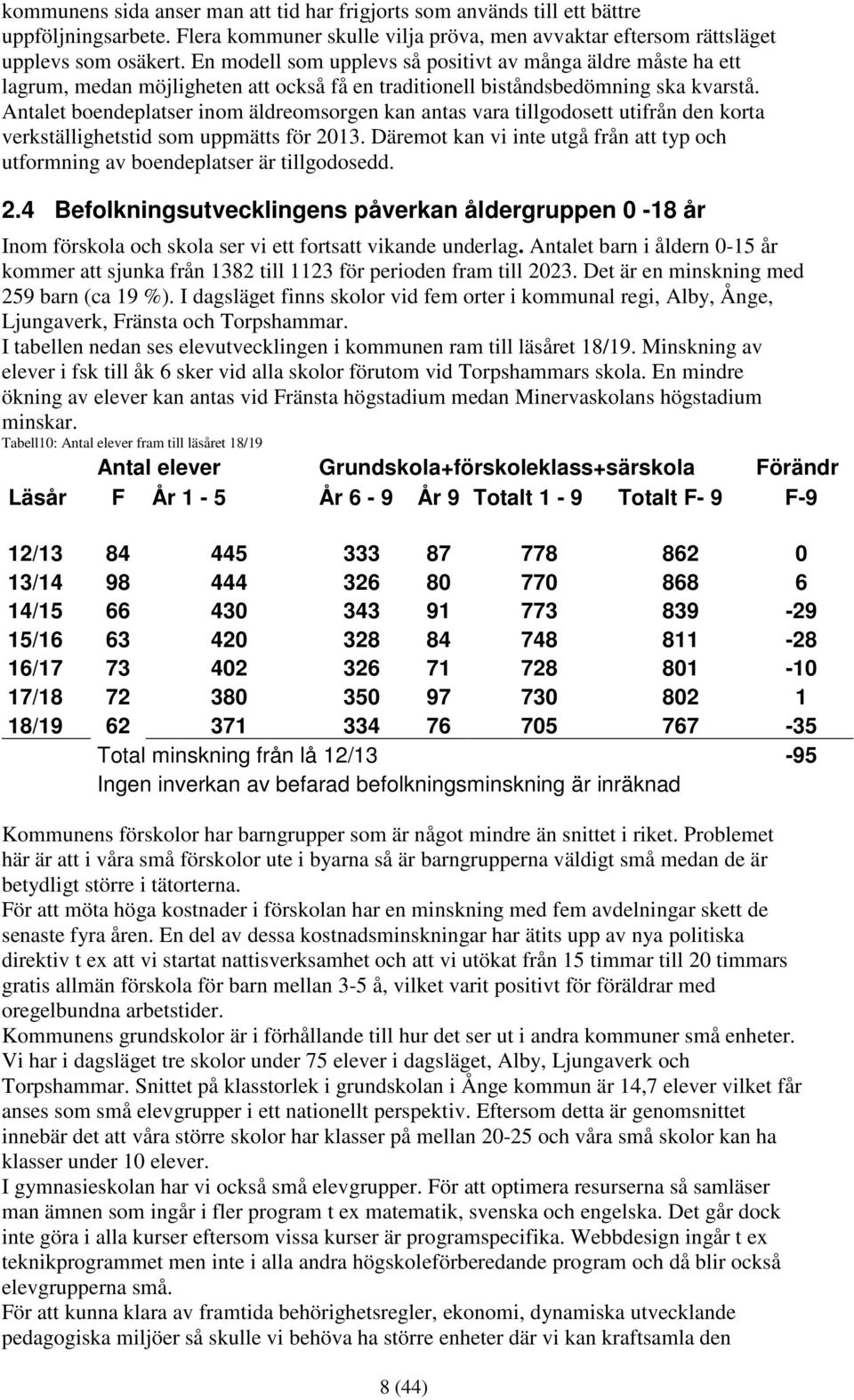 Antalet boendeplatser inom äldreomsorgen kan antas vara tillgodosett utifrån den korta verkställighetstid som uppmätts för 2013.