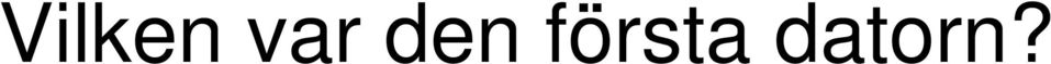 första