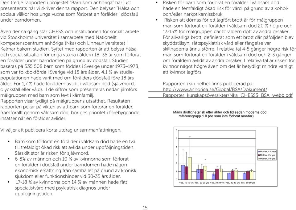 Även denna gång står CHESS och institutionen för socialt arbete vid Stockholms universitet i samarbete med Nationellt kompetenscentrum anhöriga (Nka) och Linneuniversitetet i Kalmar bakom studien.