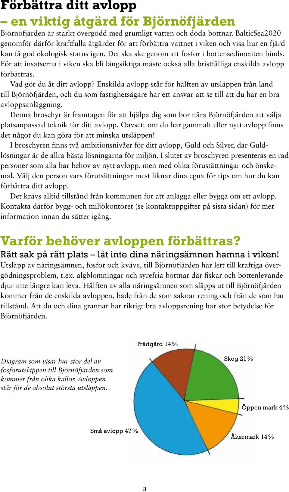 För att insatserna i viken ska bli långsiktiga måste också alla bristfälliga enskilda avlopp förbättras. Vad gör du åt ditt avlopp?