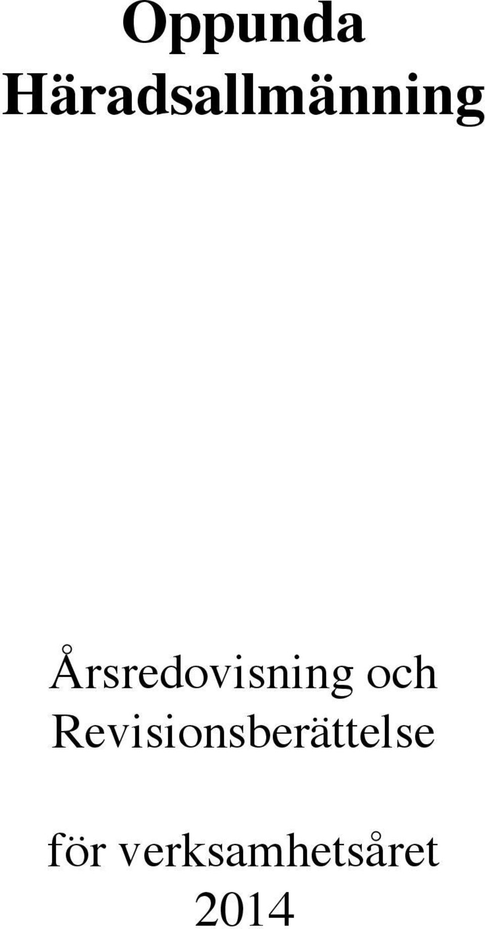 Årsredovisning och