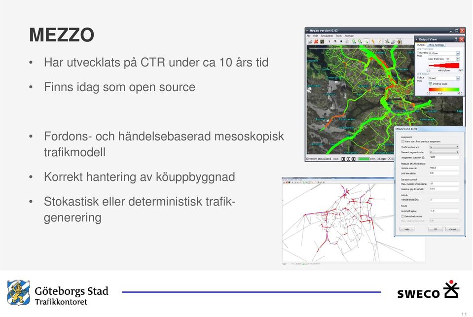 mesoskopisk trafikmodell Korrekt hantering av