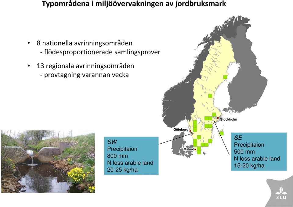 avrinningsområden provtagning varannan vecka Stockholm SW Precipitaion 800