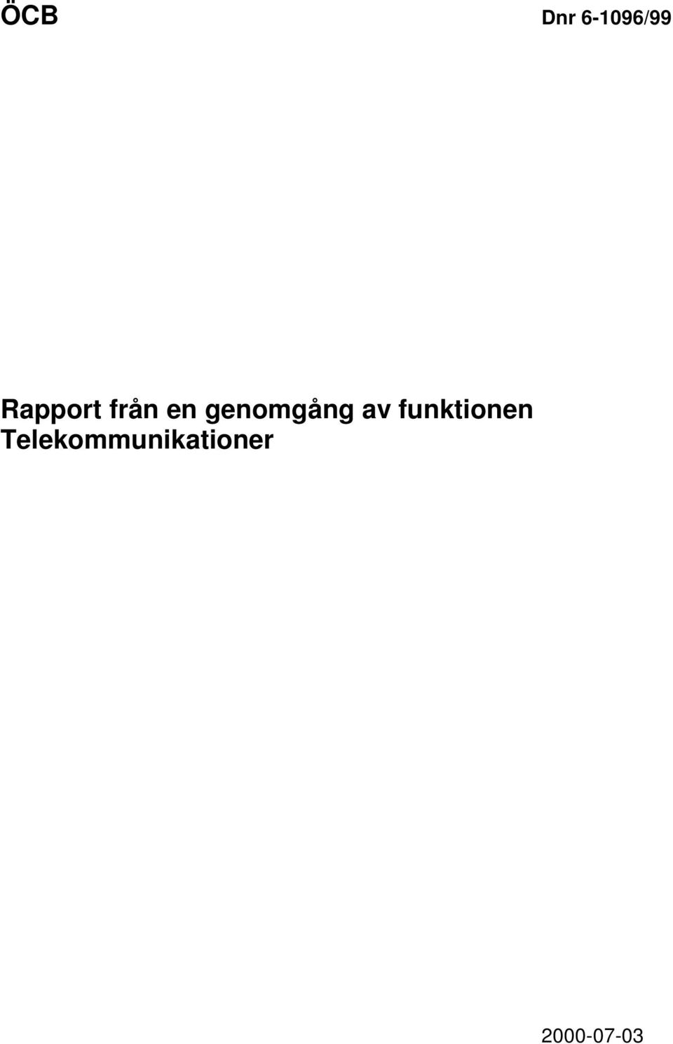 genomgång av