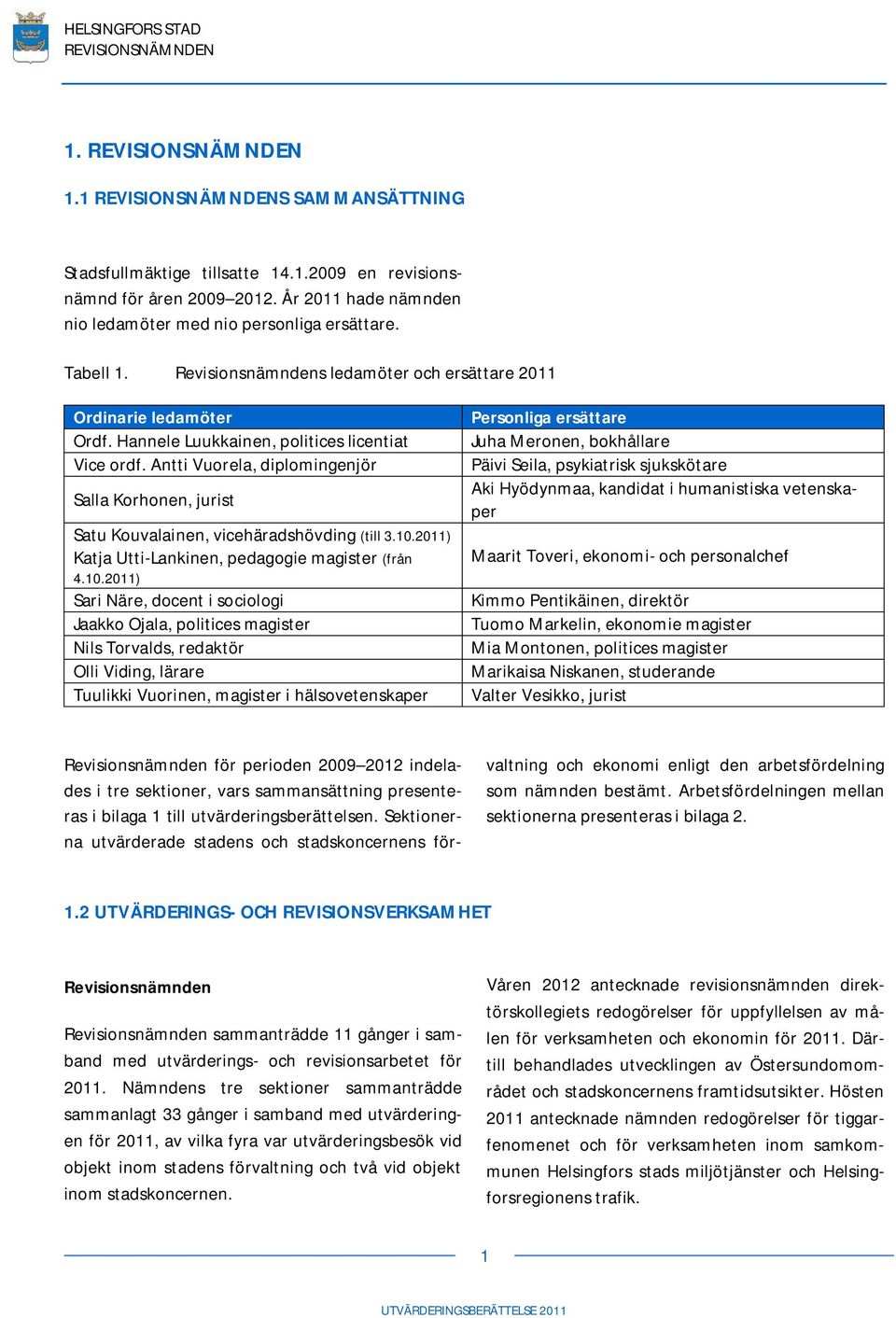 Antti Vuorela, diplomingenjör Salla Korhonen, jurist Satu Kouvalainen, vicehäradshövding (till 3.10.