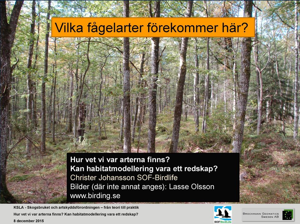 Kan habitatmodellering vara ett redskap?