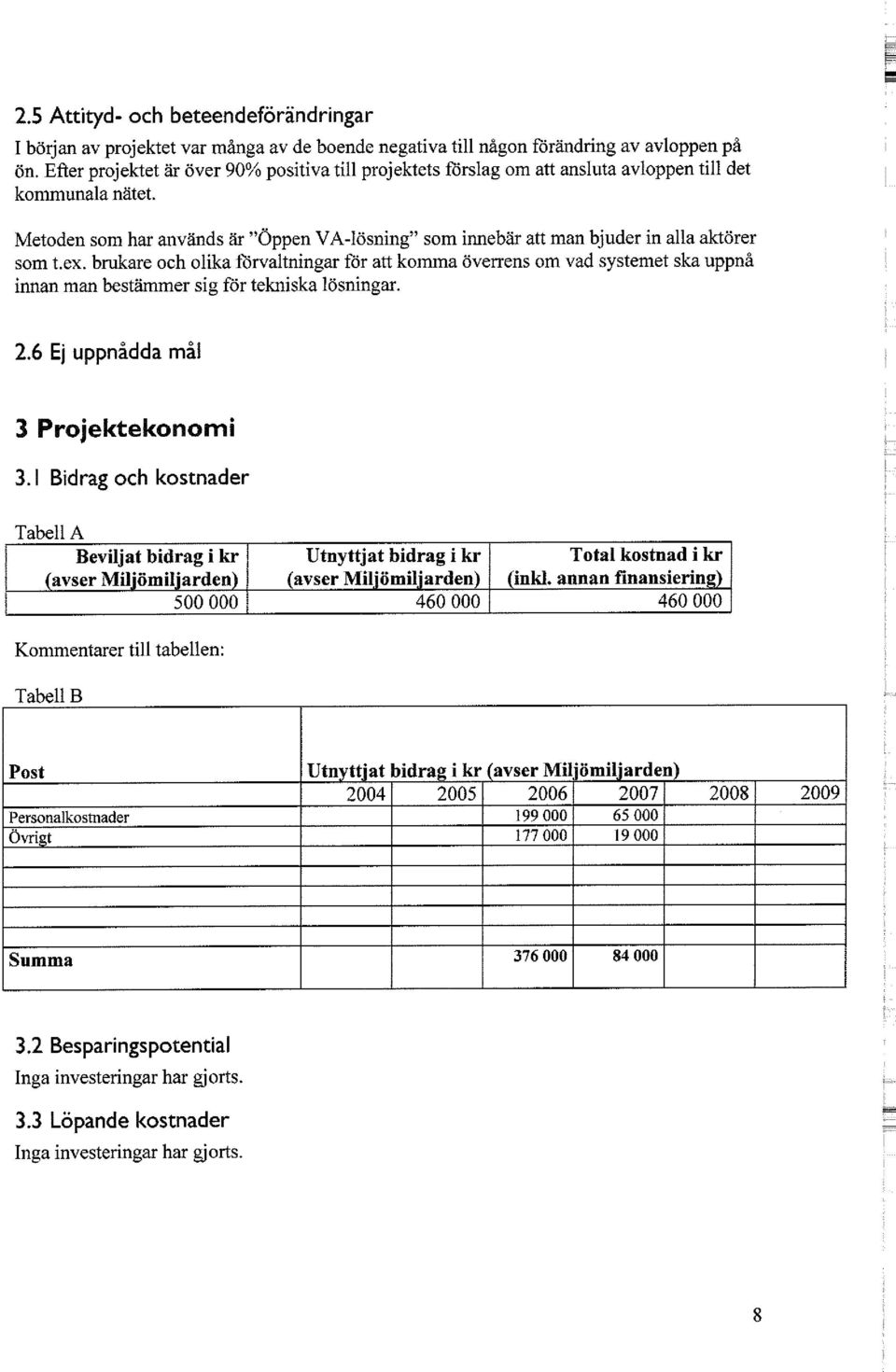 Metoden som har används är "Öppen VA-lösning" som innebär att man bjuder in alla aktörer som t.ex.