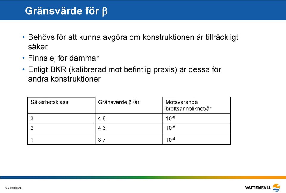 (kalibrerad mot befintlig praxis) är dessa för andra konstruktioner