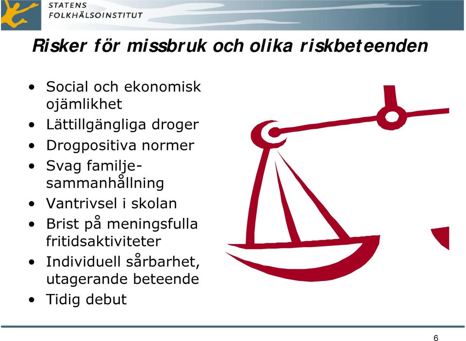 familjesammanhållning Vantrivsel i skolan Brist på meningsfulla