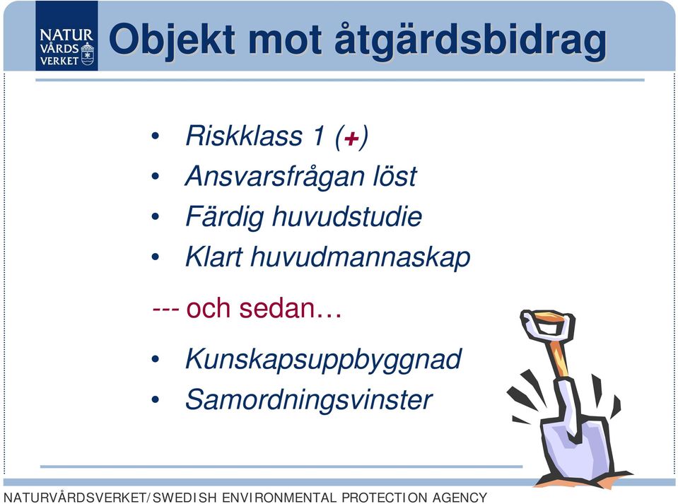 huvudstudie Klart huvudmannaskap ---