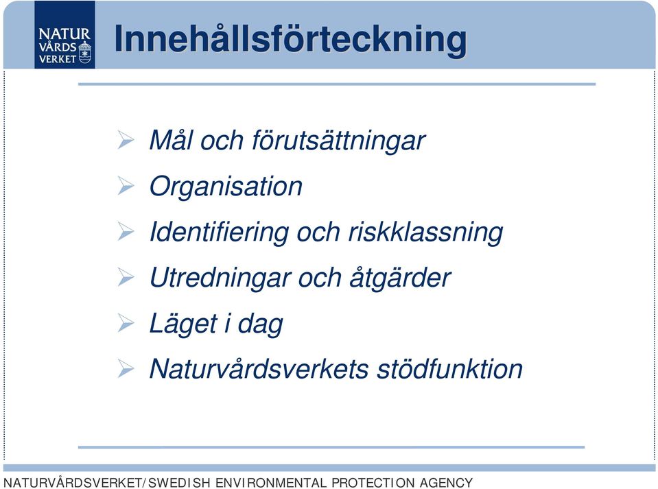 Identifiering och riskklassning