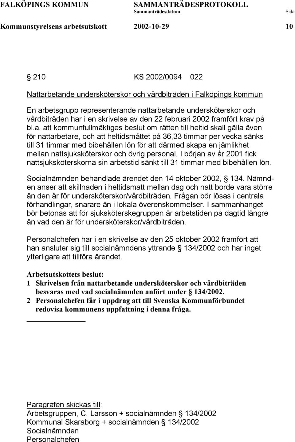 i en skrivelse av