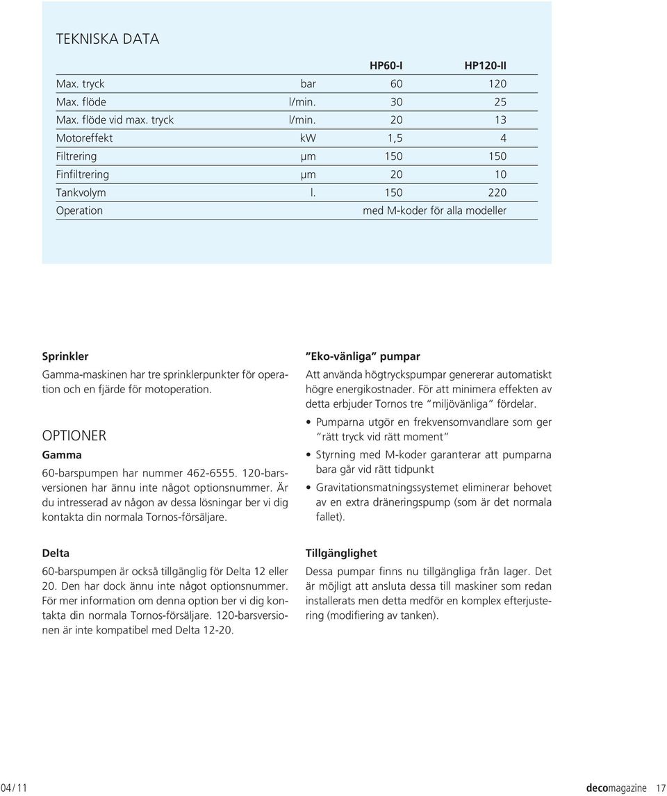 120-barsversionen har ännu inte något optionsnummer. Är du intresserad av någon av dessa lösningar ber vi dig kontakta din normala Tornos-försäljare.