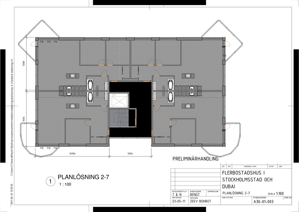 NR T & N :00 23-05- PLANLÖSNING 2-7 A30-0-003 7694 7398 20-06-0