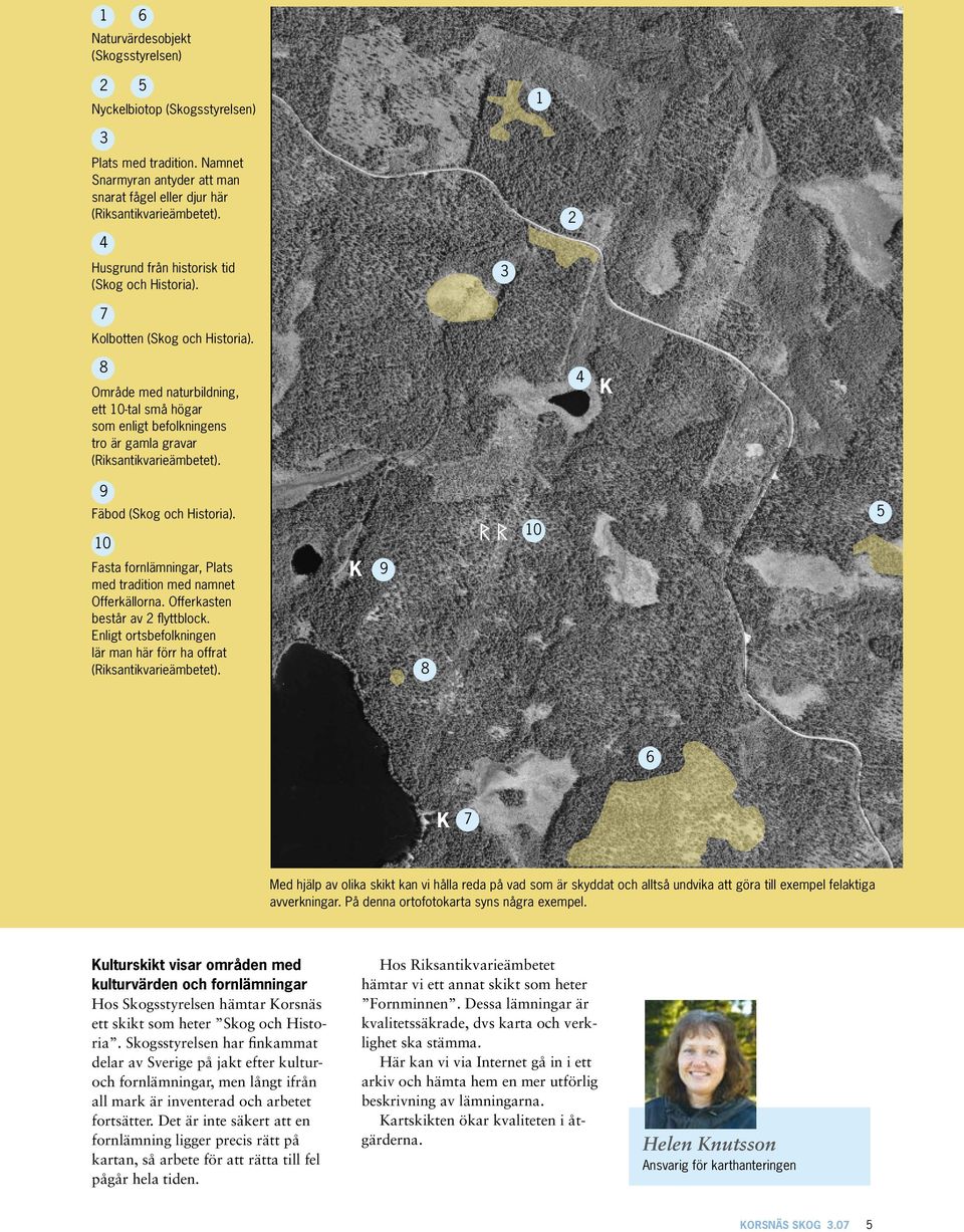3 2 8 Område med naturbildning, ett 10-tal små högar som enligt befolkningens tro är gamla gravar (Riksantikvarieämbetet). 4 K 9 Fäbod (Skog och Historia).