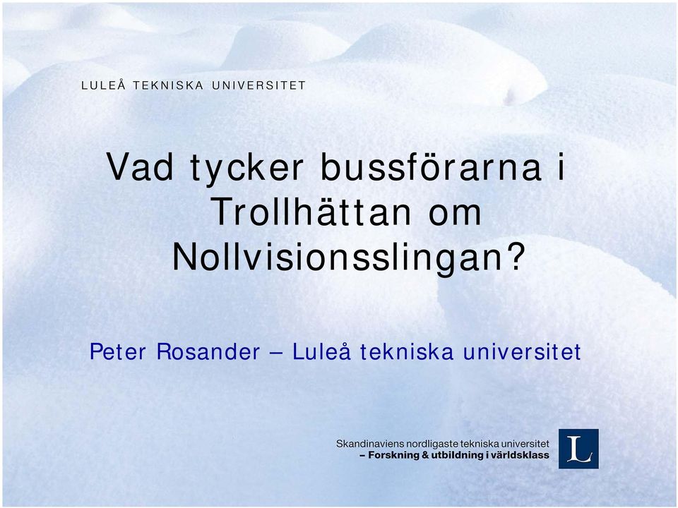 Nollvisionsslingan?