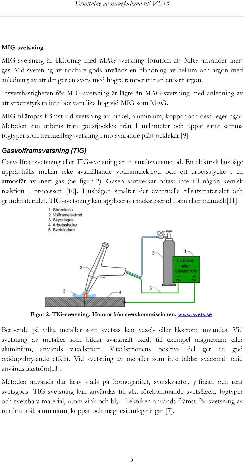 Insvetshastigheten för MIG-svetsning är lägre än MAG-svetsning med anledning av att strömstyrkan inte bör vara lika hög vid MIG som MAG.