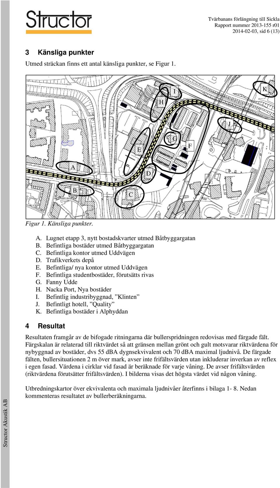 Fanny Udde H. Nacka Port, Nya bostäder I. Befintlig industribyggnad, Klinten J. Befintligt hotell, Quality K.